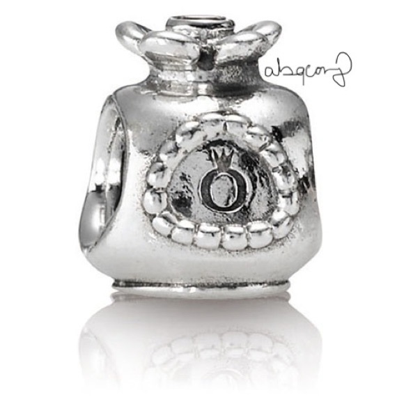EUC Pandora 790427OCZ Sterling Silver Perfume Bottle Charm w/ Orange Zirconia - Picture 1 of 15
